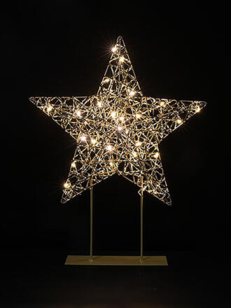 COUNTRYFIELD | Figurine décorative - Étoile LED avec pied Small 30cm DANY or