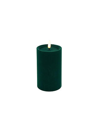 COUNTRYFIELD | Bougie LED VELVET Grande 7,5x12,5cm Vert Foncé