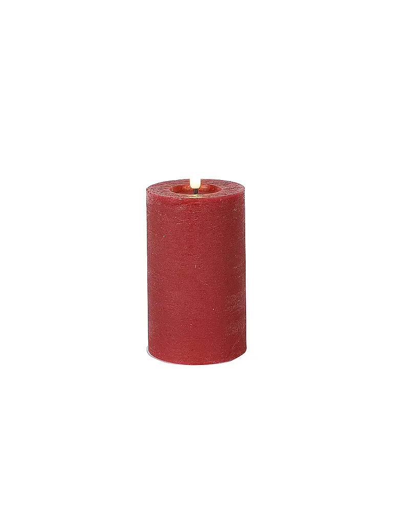 COUNTRYFIELD | Bougie pilier rustique LED Lyon M Rouge | dunkelrot