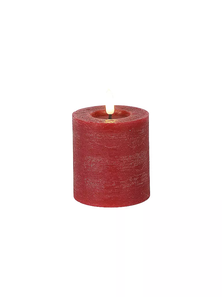 COUNTRYFIELD | Bougie pilier rustique LED Lyon S Rouge | dunkelrot