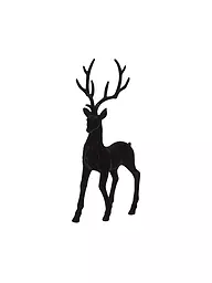 COUNTRYFIELD | Figurine décorative - Cerf debout floqué MEA Noir | Noir