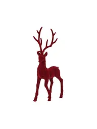 COUNTRYFIELD | Figurine décorative - Cerf debout floqué MEA Noir | Rouge foncé