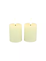 COUNTRYFIELD | Lot de 2 bougies LED LYON 5x9cm Or | Crème