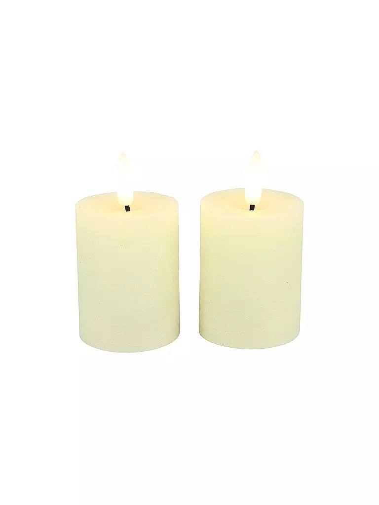 COUNTRYFIELD | Lot de 2 bougies LED LYON 5x9cm Crème | creme