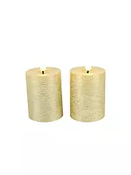 COUNTRYFIELD | Lot de 2 bougies LED LYON 5x9cm Or | Or