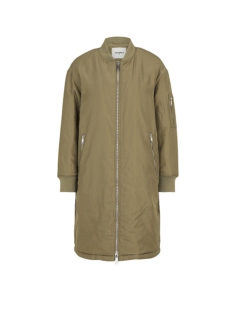 COVERED+Manteau+matelasse+BELLA2+olive+|+S