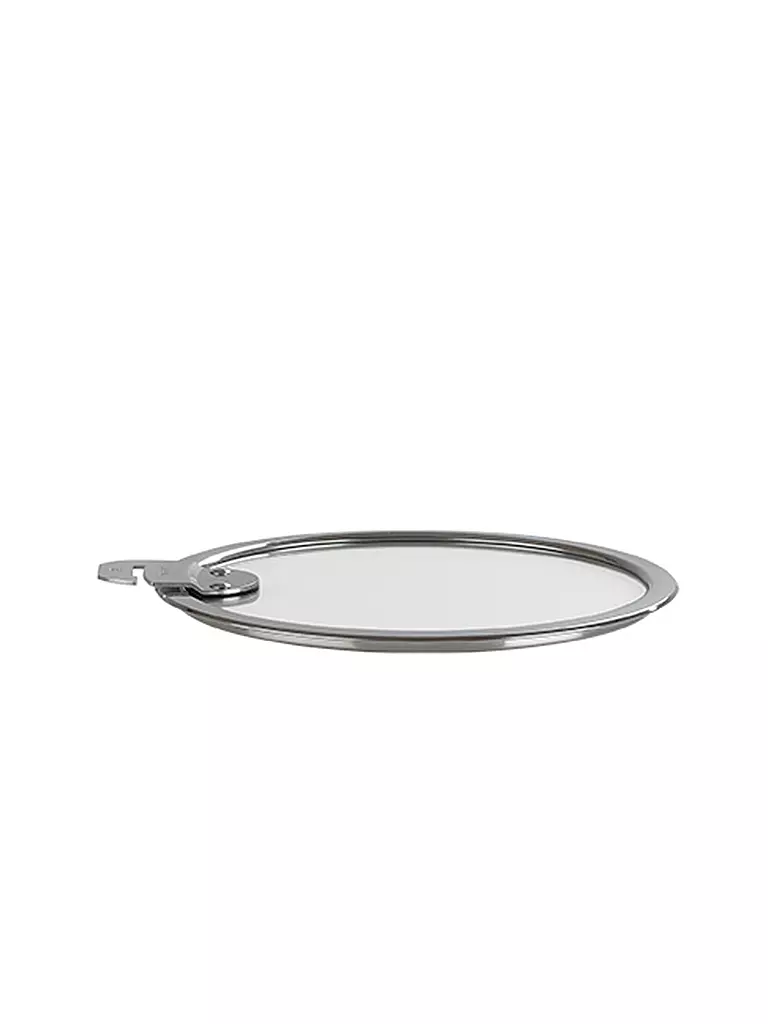 CRISTEL FRANCE | Couvercle en verre plat avec bord en métal 18cm | transparent