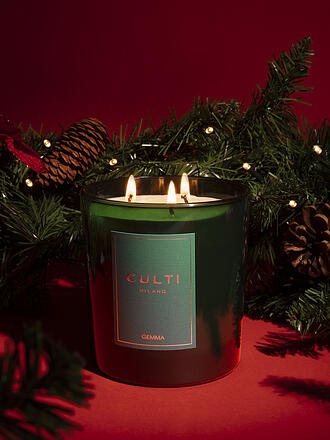 CULTI | Bougie de Noël 550g grande GEMMA Vert