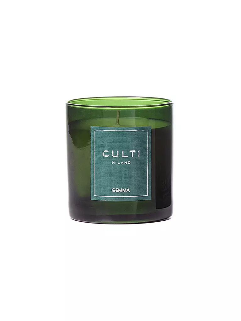 CULTI | Bougie de Noël 270g petite GEMMA Vert | dunkelgrün