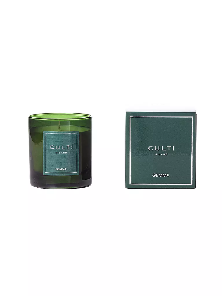 CULTI | Bougie de Noël 270g petite GEMMA Vert | dunkelgrün