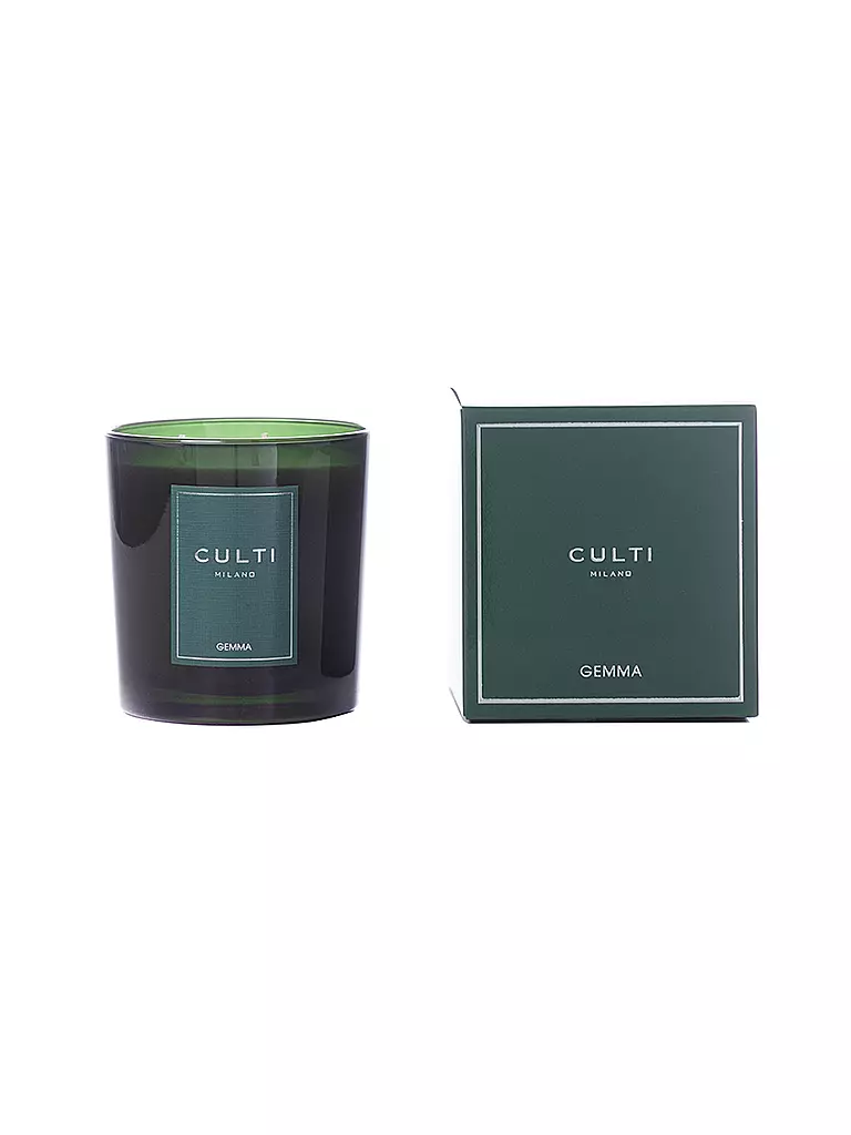 CULTI | Bougie de Noël 550g grande GEMMA Vert | dunkelgrün
