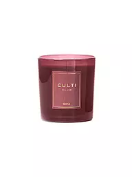 CULTI | Bougie de Noël 550g grande GEMMA Vert | Rouge foncé