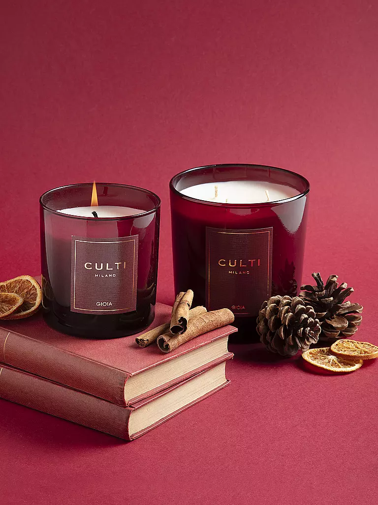 CULTI | Bougie de Noël GIOIA 550g Rouge | dunkelrot