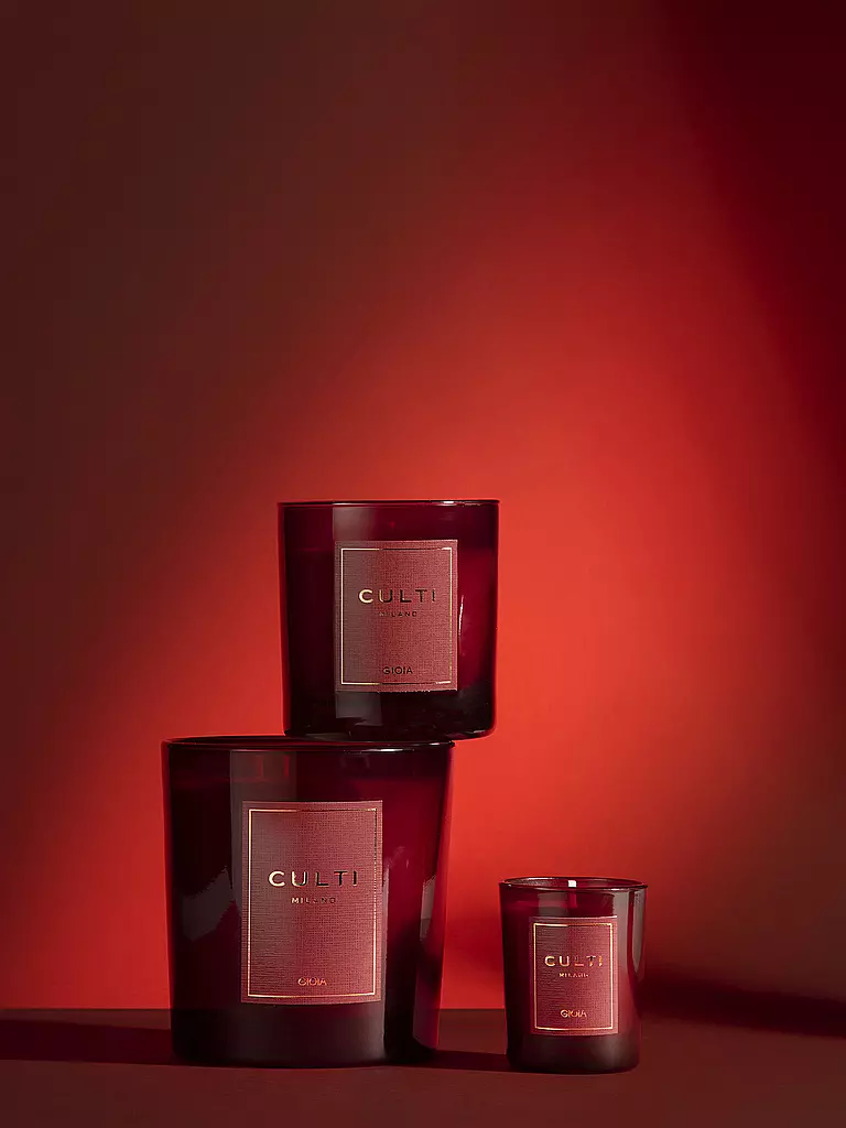 CULTI | Bougie de Noël GIOIA 550g Rouge | 