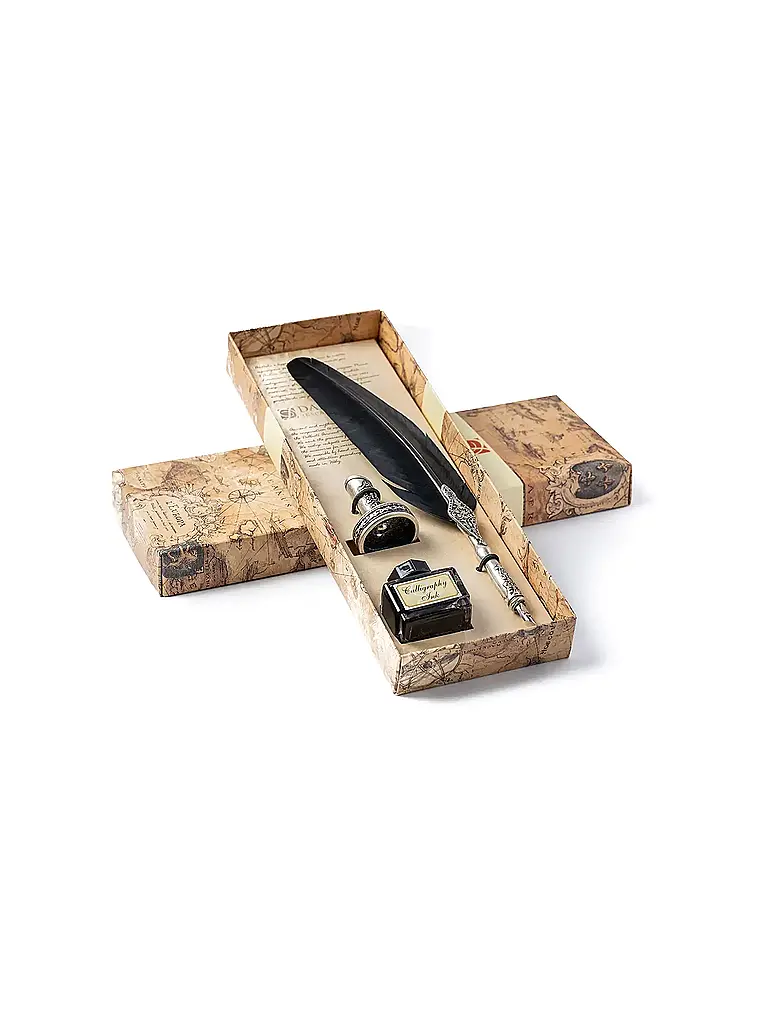 DALLAITI | Schreibset mit verziertem Federstift Black | Noir