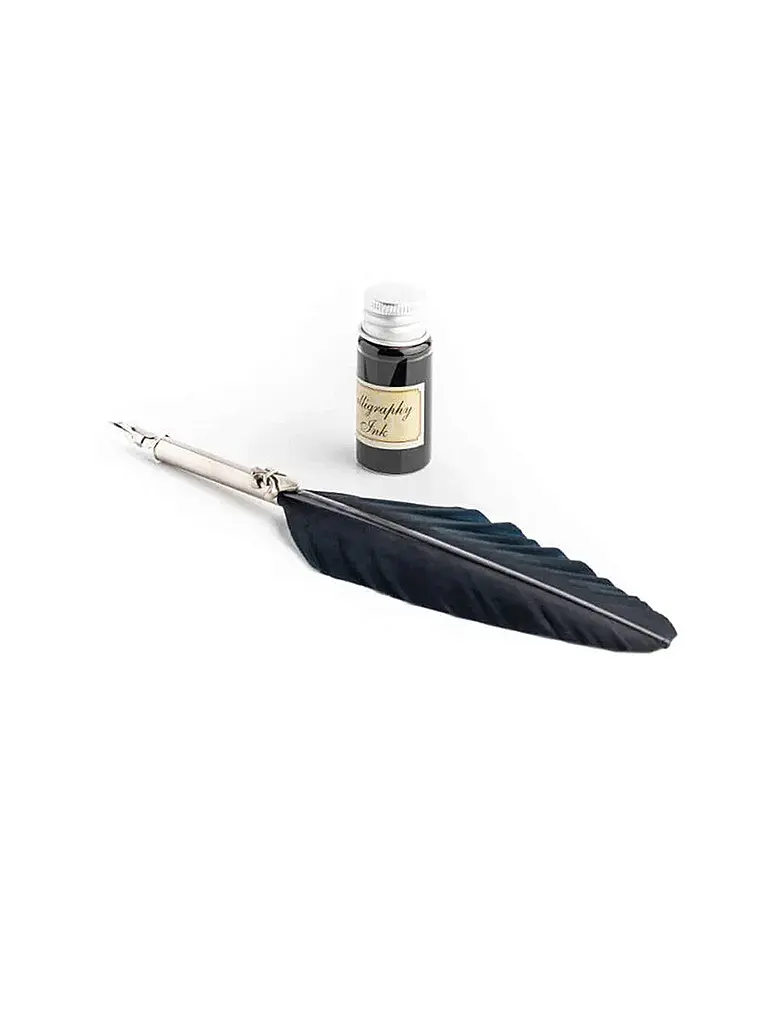 DALLAITI | Set d'écriture avec grand stylo plume Bleu | Bleu