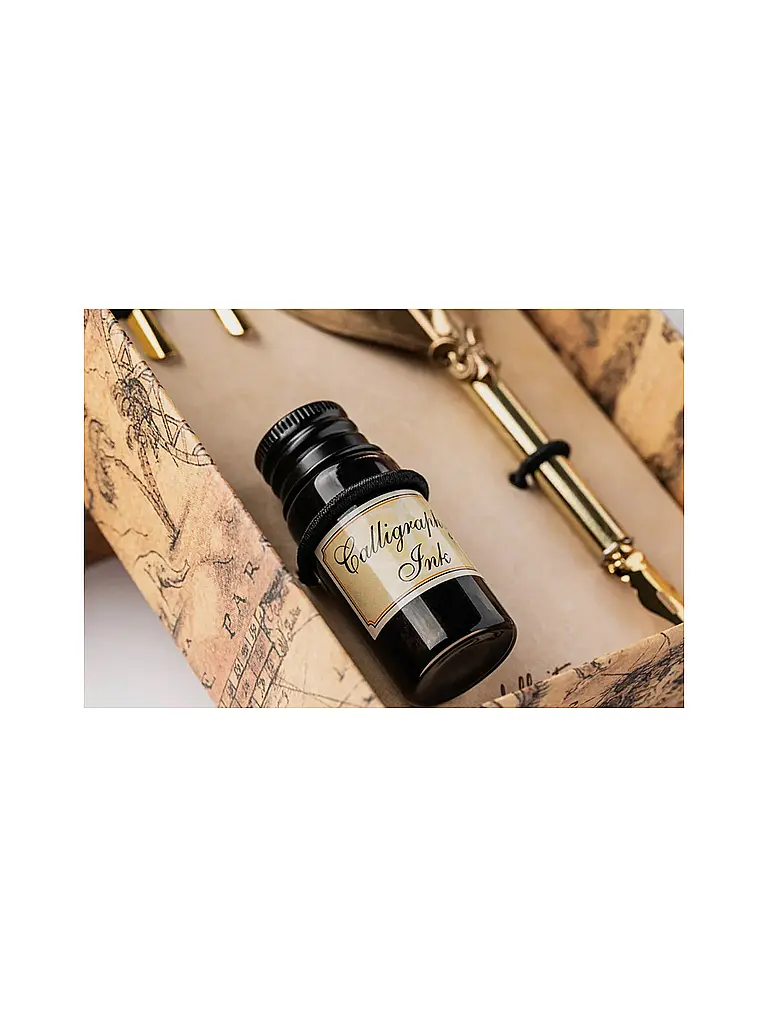 DALLAITI | Set d'écriture avec grand stylo plume doré Or |