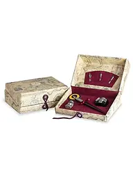 DALLAITI | Set d'écriture avec stylo en bois Bordeaux | Rouge foncé