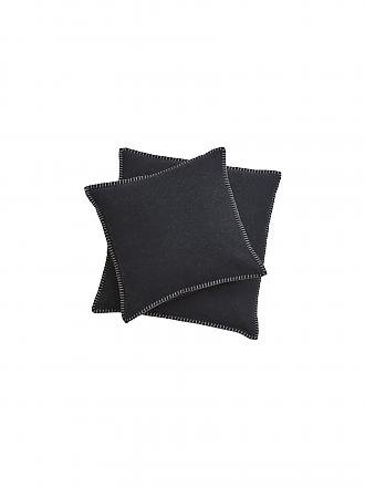 DAVID FUSSENEGGER | Housse de coussin avec point décoratif 50x50cm (Anthracite) (Anthracite)