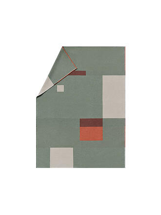 DAVID FUSSENEGGER | Plaid - Couverture LUCA Squares 140x200cm Vert