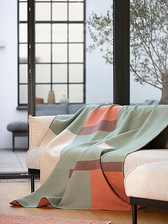 DAVID FUSSENEGGER | Plaid - Couverture LUCA Squares 140x200cm Vert