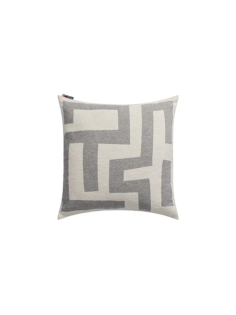 DAVID FUSSENEGGER | Housse de coussin SILVRETTA 50x50cm Labyrinthe Gris | grau