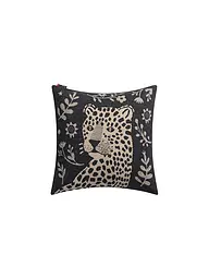 DAVID FUSSENEGGER | Housse de coussin SILVRETTA 50x50cm Leo Anthracite | Gris