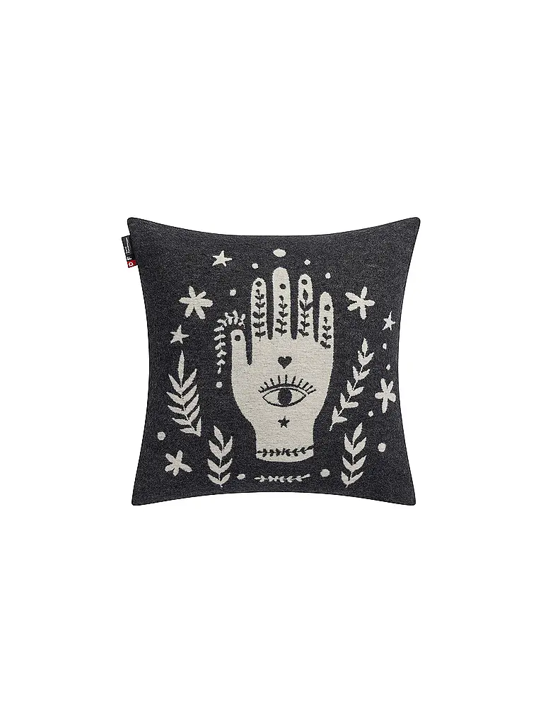 DAVID FUSSENEGGER | Housse de coussin SILVRETTA Main 40x40cm Anthracite | grau