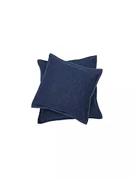 DAVID FUSSENEGGER | Housse de coussin 50x50cm "Sylt" (Filz Mele) | Bleu foncé