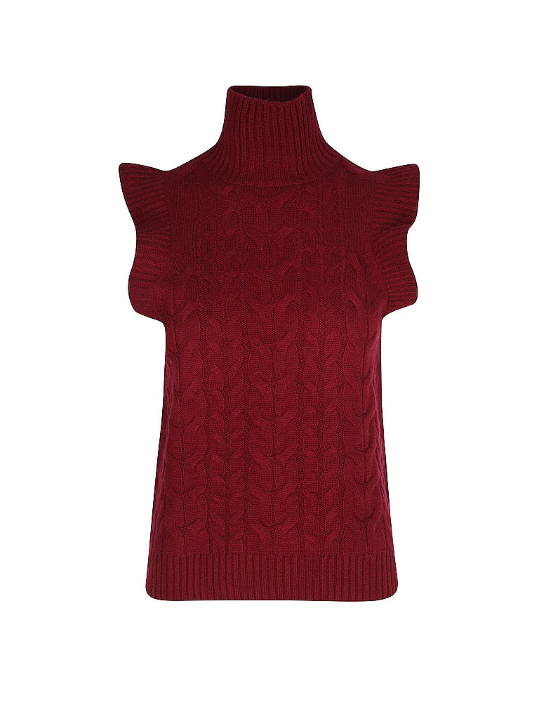 Pullunder en cachemire rouge L