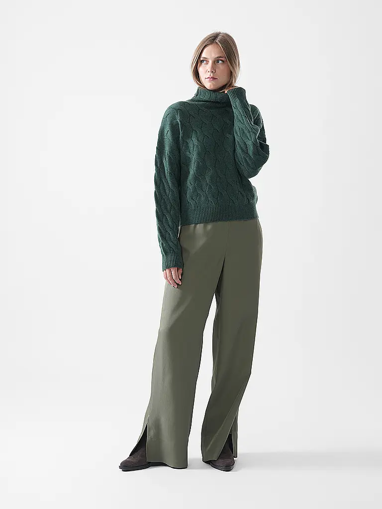 DAVIDA | Pull en cachemire CHUNKY CABLE | Vert