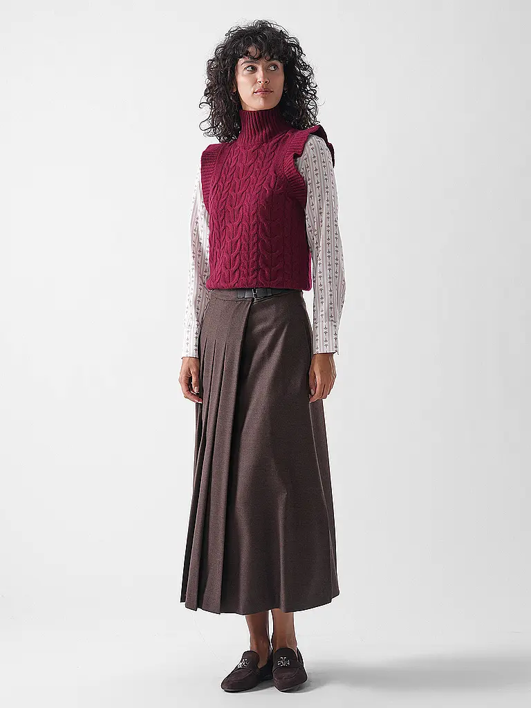 DAVIDA | Pullunder en cachemire | Rouge