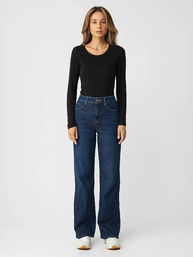 DAWN DENIM | Jeans Coupe Évasée DEW CLASSIC | dunkelblau