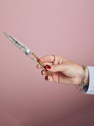 DEEJO | Couteau de poche aspect écaille de tortue brillant TERRA INCGNITA 37G