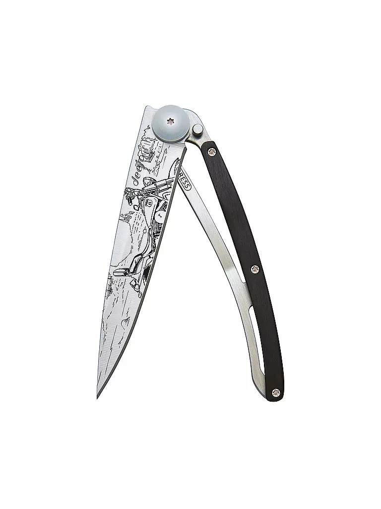 DEEJO | Couteau de poche Ébène Titane EASY RIDER 37G | 