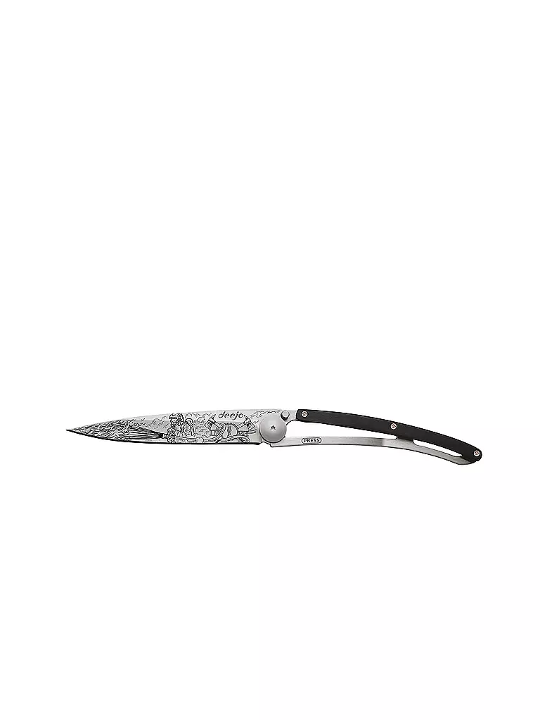 DEEJO | Couteau de poche Ébène Titane POMPIER 37G | silber