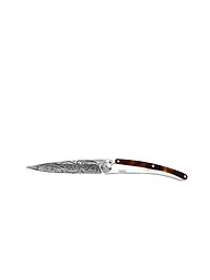 DEEJO | Couteau de poche aspect écaille de tortue brillant GLOBE TROTTER 37G | Argent