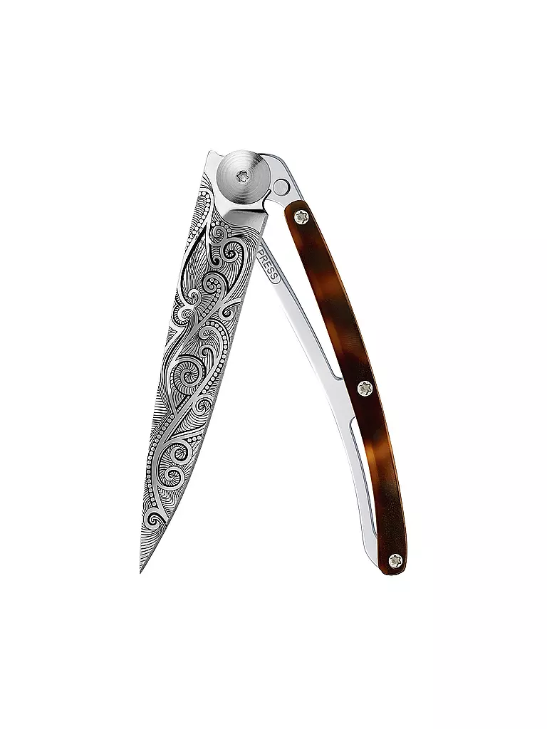 DEEJO | Couteau de poche aspect écaille de tortue brillant PACIFIC 37G | 