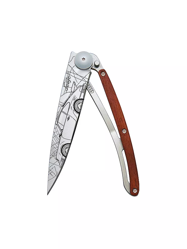 DEEJO | Couteau de poche Bois de corail Titane YOUNGTIMER 37G | 