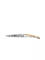 DEEJO | Couteau de poche en olivier titane TERRA INCOGNITA 37G | Argent