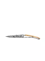 DEEJO | Couteau de poche en olivier titane TERRA INCOGNITA 37G | Argent