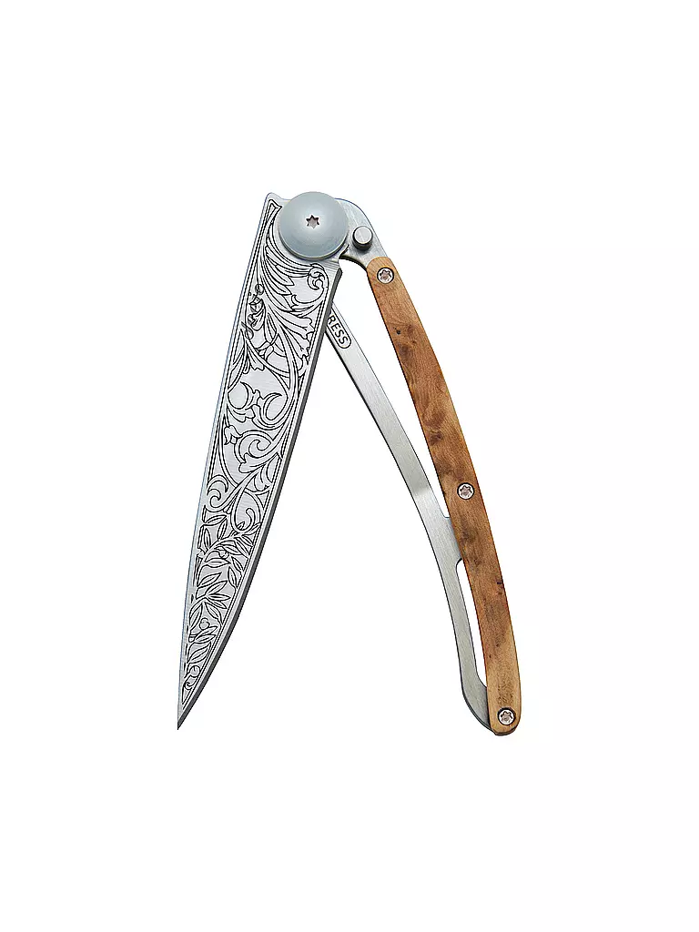 DEEJO | Couteau de poche Genévrier Titane ART NOUVEAU 37G | silber
