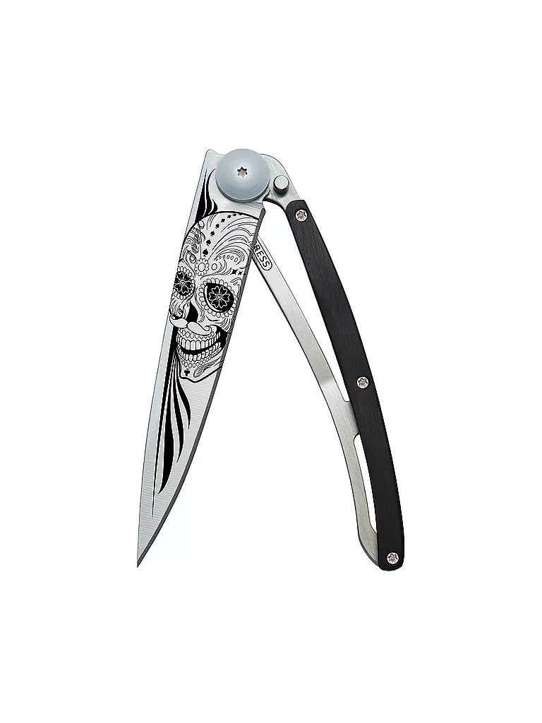 DEEJO | Couteau de poche Genévrier Titane LATINO SKULL 37G | 