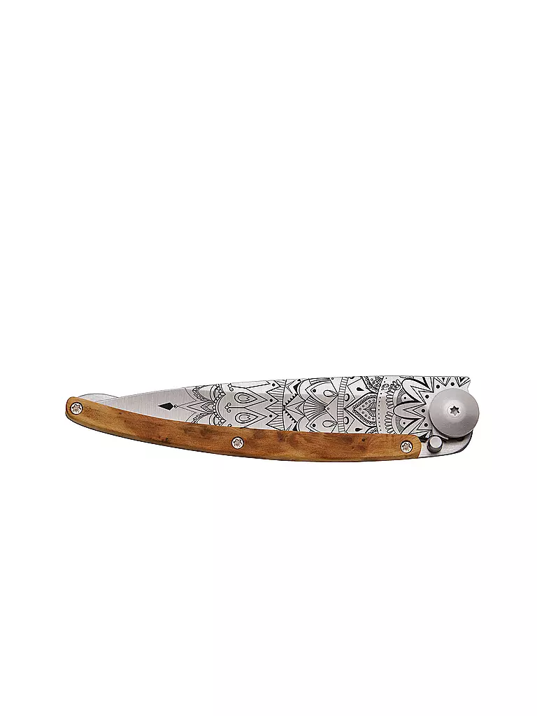 DEEJO | Couteau de poche Genévrier Titane MANDALA 37G | silber