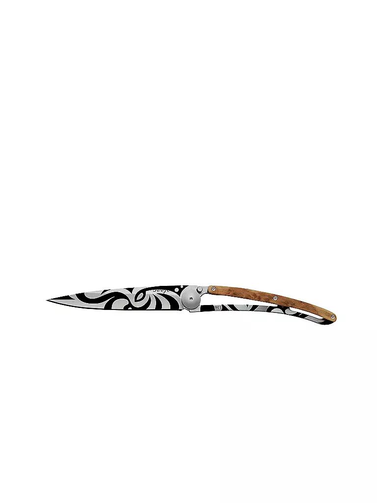 DEEJO | Couteau de poche genévrier titane TRIBAL 37G | silber
