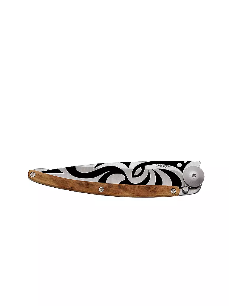 DEEJO | Couteau de poche genévrier titane TRIBAL 37G | silber