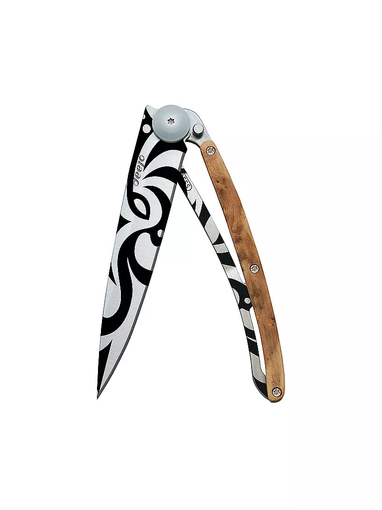 DEEJO | Couteau de poche genévrier titane TRIBAL 37G | 