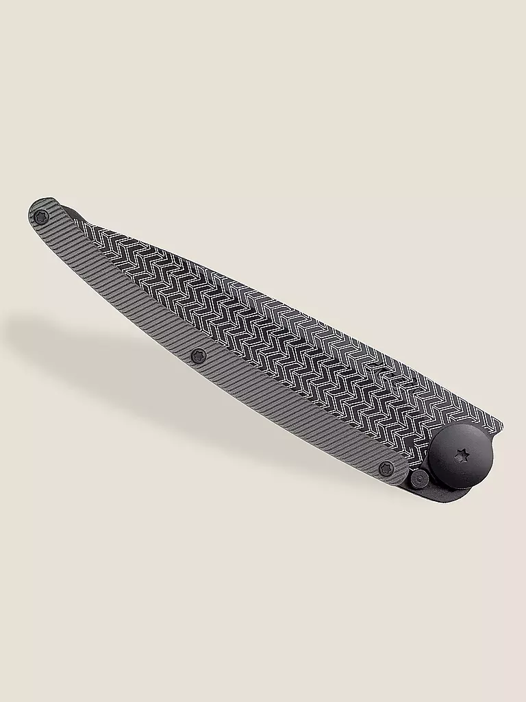 DEEJO | Couteau de poche Tattoo Aluminium ILLUSION 37GR | schwarz