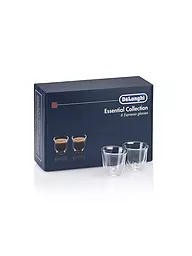 DELONGHI | Ensemble de 6 verres à espresso à double paroi DLSC300 | Transparent