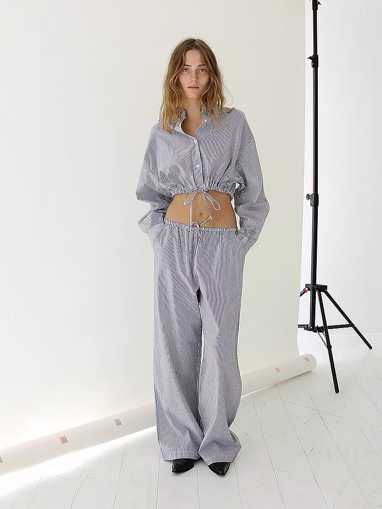 DESIGNERS REMIX | Bluse Cropped Fit HARRIET | Bleu clair